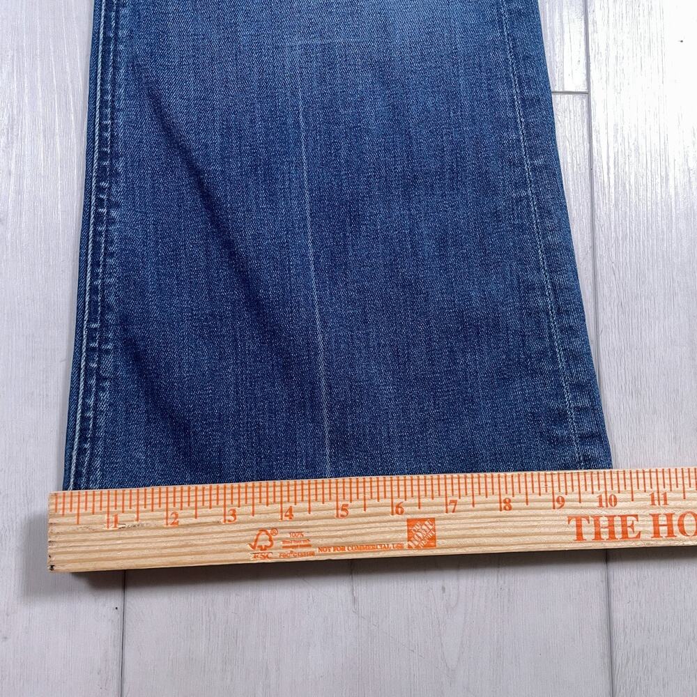 MOTHER Blue Flared Wide-Leg Jeans - Picture 16 of 16